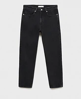 Mango Men's Eu Tapered-Fit Crop Jeans
