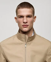 Mango Men's Lightweight Stand-Collar Jacket