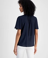 Tommy Hilfiger Women's Gingham Pintucked Top