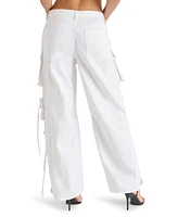 Steve Madden Women's Duo Denim Cotton Cargo Pants