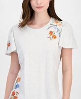 Driftwood Women's Cotton Flutter-Sleeve T-Shirt