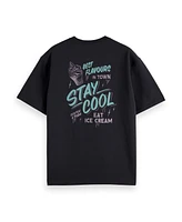 Scotch & Soda Men's Front and Back Artwork T-Shirt