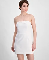 French Connection Women's Whisper Strapless Bow Mini Dress