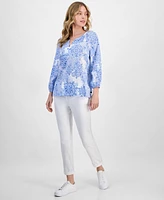 Nautica Jeans Women's Printed Cotton Top