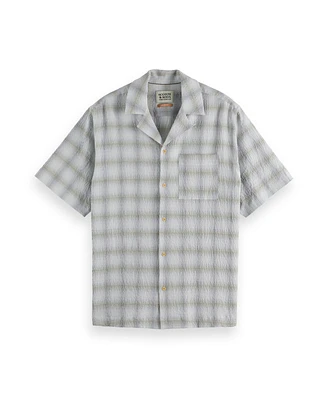 Scotch & Soda Men's Checked Short Sleeve Shirt