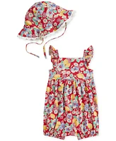 Polo Ralph Lauren Baby Girls Bubble Shortall & Hat Set