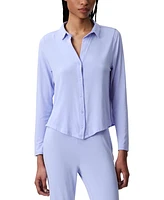 Calvin Klein Women's Collared Button-Front Sleep Shirt QS7475