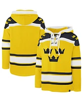 '47 Brand Men's Gold Sweden 2025 4 Nations Face-Off Superior Lacer Pullover Hoodie