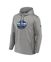 Fanatics Men's Gray Nhl 2025 4 Nations Face-Off Authentic Pro Fleece Pullover Hoodie