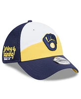 New Era Men's Yellow/Navy Milwaukee Brewers 2025 Spring Training 39THIRTY Flex Hat