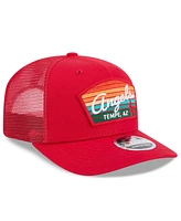 New Era Men's Red Los Angeles Angels 2025 Spring Training 9SEVENTY Stretch-snap Trucker Hat