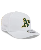 New Era Men's White Athletics 2025 Spring Training 9SEVENTY Coolera Stretch-snap Hat