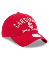 New Era Women's Red St. Louis Cardinals 2025 Spring Training Floral 9TWENTY Adjustable Hat