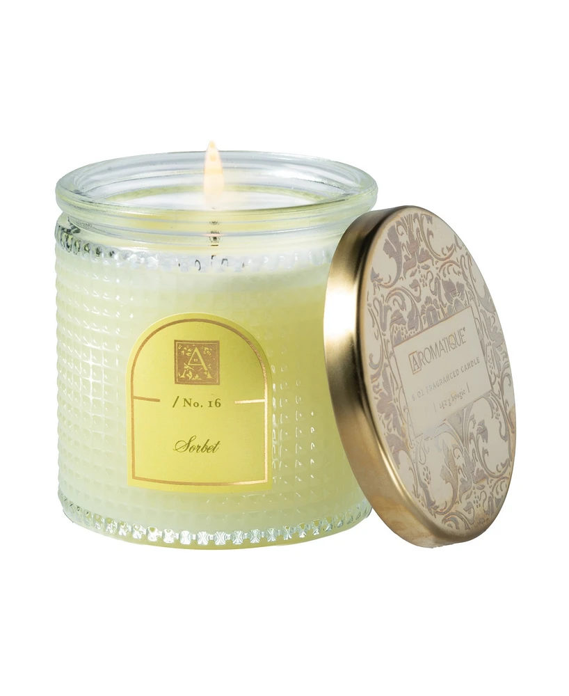 Aromatique Sorbet Textured Candle with Lid, 6 oz.