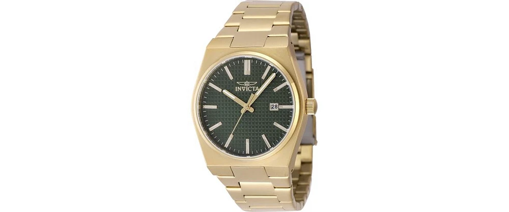 Invicta Men's Speedway Quartz 3 Hand Green Dial Watch