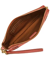 Fossil Small Heart Design Zipper Wristlet Wallet