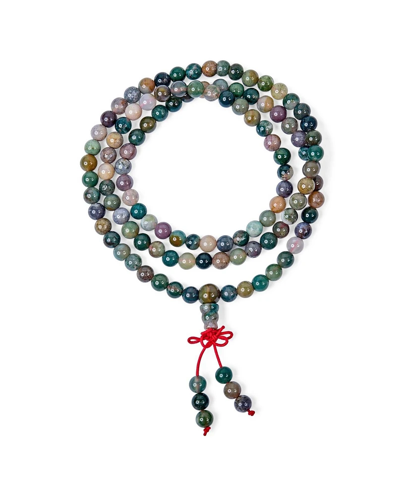 Bling Jewelry Natural Buddhist Mala Prayer Bead Long Natural Strands Beads Meditation Prayer Yoga Rosary Necklace Stacking Wrap Stretch Bracelet