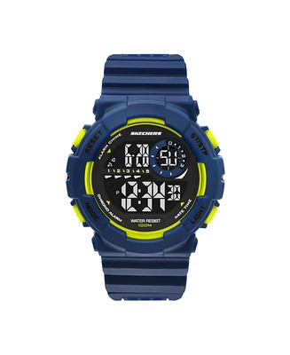 Skechers Men's Macafee Digital, Blue Polycarbonate Watch