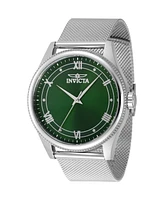 Invicta Men's Watch - Celestial Quartz Green Dial Silver Tone Mesh Bracelet | 48482