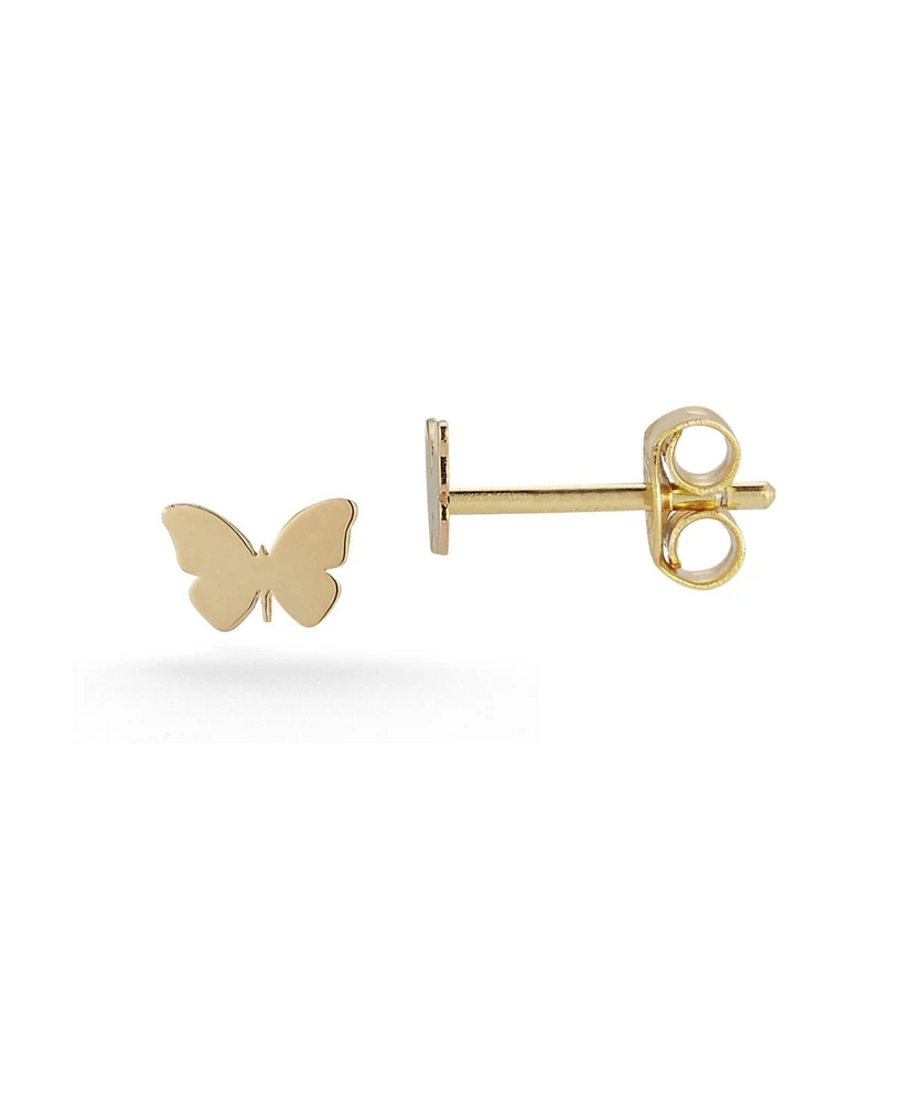 Rachel Zoe Fine Jewelry 14K Gold Butterfly Stud Earrings, Made in Italy