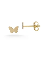 Rachel Zoe Fine Jewelry 14K Gold Butterfly Stud Earrings, Made in Italy