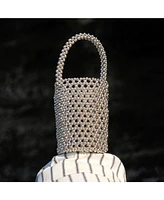 Silva Metallic Beaded Bucket bag