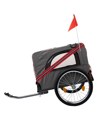 Outdoor Heavy Duty Foldable Utility Pet Stroller Dog Carriers Bicycle Trailer