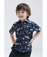 Disney Toy Story Mickey Mouse Cars Nightmare Before Christmas Button Down Shirt Toddler to Big Kid