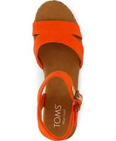 Toms Women's Audrey Ankle Strap Wedge Sandals