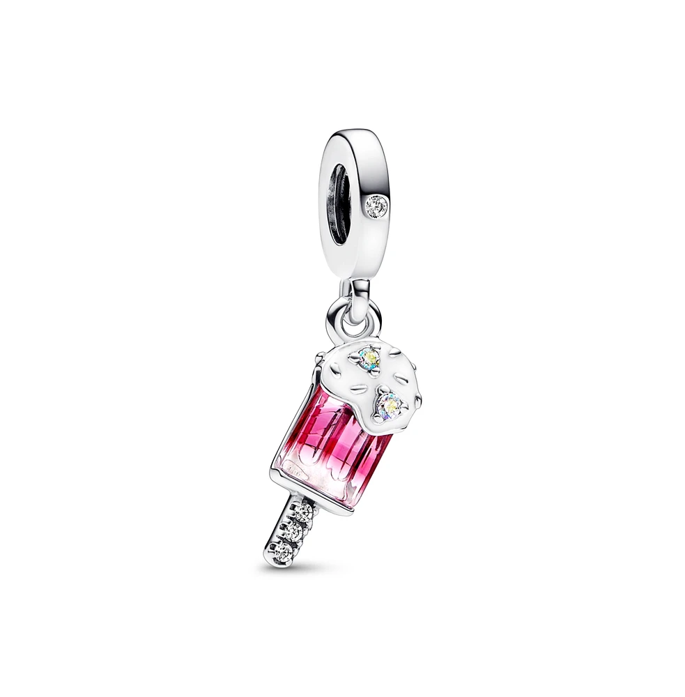 Pandora Cubic Zirconia Sprinkled Popsicle Dangle Charm