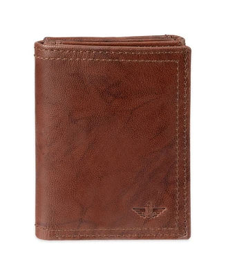 Dockers Men's Rfid Crunch Leather Z-Fold Trifold Wallet