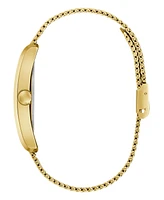 Guess Men's Analog Gold-Tone Steel Mesh Watch, 34mm