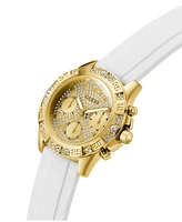 Guess Women's Multifunction White Silicone Watch, 40mm