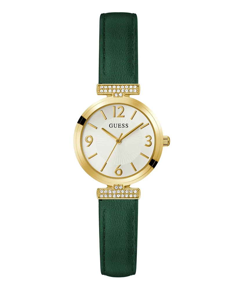 Guess Women's Analog Genuine Leather Watch