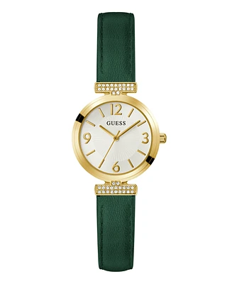 Guess Women's Analog Genuine Leather Watch