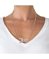 Juicy Couture Crystal Script Logo Chain Necklace