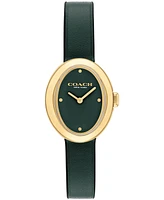 Coach Women's Sammy Green Leather Strap Watch, 22.5mm