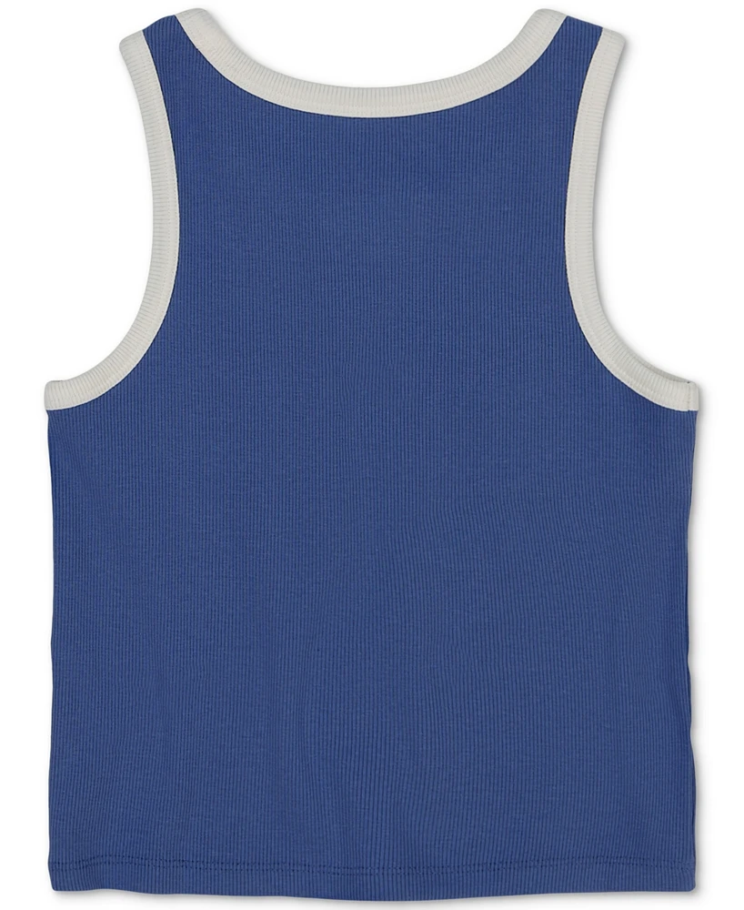 Roxy Big Girls Wavy Day Graphic Ribbed Tank Top