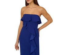 Adrianna by Papell Women's Strapless Cascading Ruffle Gown