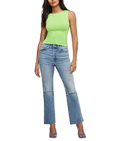 Good American Women's Boat-Neck Sleeveless Tank Top