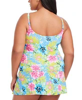 Bleu Rod Beattie Plus Size Lets Get Away Tankini Top Skirted Bottoms