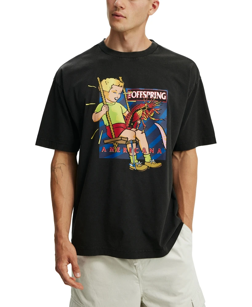 Cotton On Men's The offspring Box Fit Premium Music T-Shirt - Washed black,