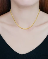 Giani Bernini Polished Bead Link Chain Necklace 16" + 2" extender, 18k gold-plated sterling silver Exclusively at Macy's
