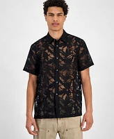 Guess Men's Regular-Fit Devore Floral Shirt