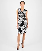 Kasper Women's Printed Wrap-Style Dress
