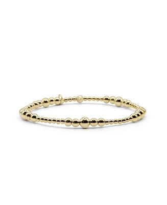 Non-Tarnishing 2.5mm, 4mm, & 5mm Gold Filled Ball Stretch Bracelet