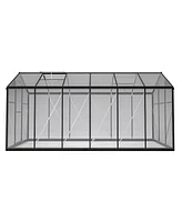 Large Green House: 6' x 12' Double Flush Door Polycarbonate Greenhouse
