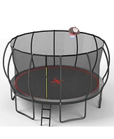 16FT trampoline Pumpkin- Black Red
