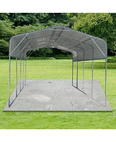 Metal Carport 11x19 Ft Heavy Duty with Galvanized Steel Roof