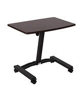 Seville Classics Mobile Laptop Desk Cart With Side Table